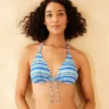 Women's Tie-Front Triangle Bikini Top - Wild Fable™ Blue Multi Striped -Selfie Leslie GUEST 0285df58 0ba7 41fa 855d e0e7f9dc5808