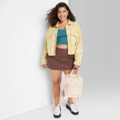 Women's Long Sleeve Cropped Button-Down Shirt - Wild Fable™ -Selfie Leslie GUEST 053052c0 07fb 4ada 907c 9792dbfe2e2d