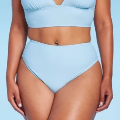 Women's High Leg Cheeky High Waist Bikini Bottom - Wild Fable™ Light Blue -Selfie Leslie GUEST 0724145e 1bbf 438e 84bd 8671b558a8e1