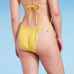 Women's Side-Tie Ultra High Leg Adjustable Coverage Bikini Bottom - Wild Fable™ Yellow -Selfie Leslie GUEST 0760c704 042b 4747 a2aa 79d80eb73699