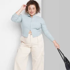 Women's Fitted Mock Turtleneck Zip-Up Cardigan - Wild Fable™ -Selfie Leslie GUEST 0795d7a9 7240 412d 9699 a819802075c1