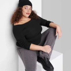 Women's Fitted Off The Shoulder Sweater Top - Wild Fable™ -Selfie Leslie GUEST 08c072fa 38a7 42b8 9182 c1d8538b88e8