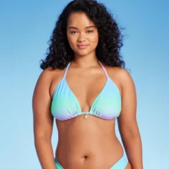 Women's Triangle Bikini Top With Shell Charm - Wild Fable™ -Selfie Leslie GUEST 1181a227 13bd 49b4 9757 c2c4cf76f405