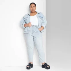 Women's Super-High Rise Tapered Jeans - Wild Fable™ Light Wash -Selfie Leslie GUEST 11ee0a35 801c 49cb a4b7 86d2ddd85141