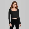 Women's Long Sleeve Sweetheart Neck Seamless Shirt - Wild Fable™ -Selfie Leslie GUEST 121130a2 ff6a 4d5c bcdd 3ac892561c66
