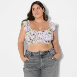 Women's Flutter Short Sleeve Scoopneck Micro Top - Wild Fable™ Mauve -Selfie Leslie GUEST 13399d39 2881 4584 bc39 71677856a351