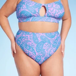 Women's Paisley Print High Waist Medium Coverage High Leg Bikini Bottom - Wild Fable™ Blue/Pink 7 Women's Paisley Print High Waist Medium Coverage High Leg Bikini Bottom - Wild Fable™ Blue/Pink -Selfie Leslie GUEST 13ba0ff8 5386 4cb0 a7e0 9196b05cbc4b