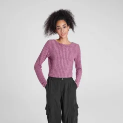 Women's Long Sleeve Rib-Knit Boat Neck Top - Wild Fable™ -Selfie Leslie GUEST 1872af84 e758 431a 9ebe 9e77840be8af