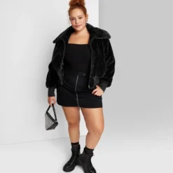 Women's Faux Fur Bomber Jacket - Wild Fable™ -Selfie Leslie GUEST 19f96e76 acb7 4677 9528 a8cedc42762d