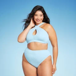 Women's Cross Front Pucker Textured Halter Bikini Top - Wild Fable™ -Selfie Leslie GUEST 1d6f210f 5471 4bb2 8845 3c6d35aa290b