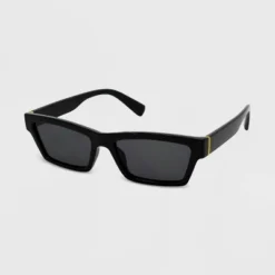 Women's Rectangle Sunglasses - Wild Fable™ Black