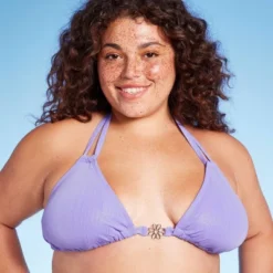 Women's Flower Charm Lurex Plisse Textured Triangle Bikini Top - Wild Fable™ Purple 6 Women's Flower Charm Lurex Plisse Textured Triangle Bikini Top - Wild Fable™ Purple -Selfie Leslie GUEST 2134fcb2 5de3 40ef a839 fdc789bb17d0