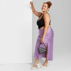 Women's Satin Lace Trim Midi Skirt - Wild Fable™ -Selfie Leslie GUEST 239210c3 3966 446b b3fd a3af5d699ce9