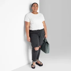 Women's Super-High Rise Curvy Tapered Jeans - Wild Fable™ Black Wash -Selfie Leslie GUEST 24f96f62 0047 4c1e 8c67 0ab7ebc7c0e7