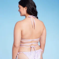 Women's Extreme Wrap Triangle Bikini Top - Wild Fable™ Light Purple Iridescent -Selfie Leslie GUEST 2554c135 8ddd 401c adb2 798895341fc4