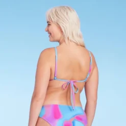 Women's Tunnel Front Bralette Bikini Top - Wild Fable™ Blue Marble Print -Selfie Leslie GUEST 2590b86f 3a9c 4587 b451 bcb0db75379f