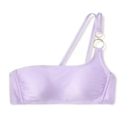 Women's Ring Detail One Shoulder Bralette Bikini Top - Wild Fable™ Shiny Light Purple -Selfie Leslie GUEST 26e04bce 19ee 473f a00b 3c7e245e6628