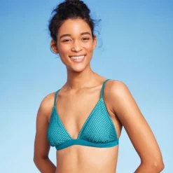 Women's Crochet Overlay Triangle Bikini Top - Wild Fable™ Blue -Selfie Leslie GUEST 29587fb4 55f3 47fa a274 a2f30575281f