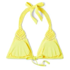 Women's Macrame Detail Triangle Bikini Top - Wild Fable™ Yellow -Selfie Leslie GUEST 2993163f 84d5 494c 82fb 6f3a06690dc9