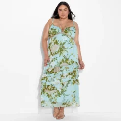 Women's Tie Front Ruffle Midi A-Line Dress - Wild Fable™ Blue -Selfie Leslie GUEST 2a1ef3ff 9cbb 44dc 9aa4 910a9c2dbbd8