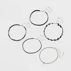 Velvet And Simulated Pearl Charm Choker Set 5pc - Wild Fable™ Black -Selfie Leslie GUEST 2adc68de b135 4b88 a07f 5a0fc17a73a8