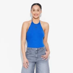 Women's High Cut Embellished Halter Bodysuit - Wild Fable™