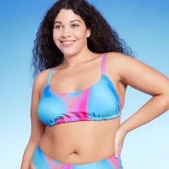 Women's Tunnel Front Bralette Bikini Top - Wild Fable™ Blue Marble Print -Selfie Leslie GUEST 2da5009a a52f 4887 b794 58570647e053