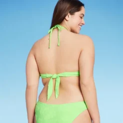 Women's Terry Textured U-Neck Multi-Way Bralette Bikini Top - Wild Fable™ Tropical Green -Selfie Leslie GUEST 2fe348c1 a4ce 4591 9a32 1e39ebd3ee37