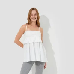 Women's Convertible Smocked Babydoll Top - Wild Fable™ White 9 Women's Convertible Smocked Babydoll Top - Wild Fable™ White -Selfie Leslie GUEST 3375dbd9 75e3 443a 8b21 7923c38c7955