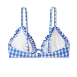 Women's Ruffle Trim Textured Underwire Bikini Top - Wild Fable™ Cobalt Blue Gingham Print -Selfie Leslie GUEST 34d83ec2 e761 4dfb b894 8b67bea65070