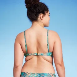 Women's Scoop Front Bralette Bikini Top - Wild Fable™ Blue Patchwork Print -Selfie Leslie GUEST 3b1e2ee6 8d20 4431 bd97 df379dcffc40