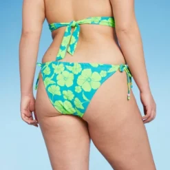Women's Adjustable Coverage Bikini Bottom - Wild Fable™ Blue/Green Tropical Print -Selfie Leslie GUEST 3c565e26 f43f 41d8 bd5b b6b4d8933750