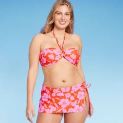 Women's Ring Front Halter Bandeau Bikini Top - Wild Fable™ Orange/Pink Tropical Print -Selfie Leslie GUEST 3c5fd03f 1ce5 4b5e b358 9e4e1d10619e