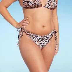 Women's Cut Out Strappy Side-Tie Extra High Leg Extra Cheeky Bikini Bottom - Wild Fable™ Multi Animal Print -Selfie Leslie GUEST 3cfdbde5 242f 4474 bd57 957556bafed7