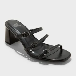 Women's Asterin Triple Buckle Heels With Memory Foam Insole - Wild Fable™ Black -Selfie Leslie GUEST 3dc46cd5 3049 4e47 ab94 bc1666e7365e