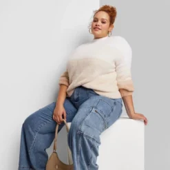 Women's Mock Turtleneck Fuzzy Boxy Pullover Sweater - Wild Fable™ -Selfie Leslie GUEST 3ef1f28a bd66 48db 8ab2 05140745d09d