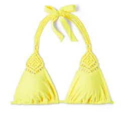 Women's Macrame Detail Triangle Bikini Top - Wild Fable™ Yellow -Selfie Leslie GUEST 3f66ecc6 88f8 432b 9261 652ca88298ae