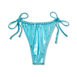Women's Foil Strappy Extra High Leg Super Cheeky Bikini Bottom - Wild Fable™ Teal Blue -Selfie Leslie GUEST 41d191ad 4c6a 4234 a8ec 7d3e07d8de84