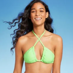 Women's Terry Textured U-Neck Multi-Way Bralette Bikini Top - Wild Fable™ Tropical Green -Selfie Leslie GUEST 43e72e41 bd60 4579 beb9 609cb91ec678