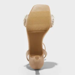 Women's Brianna Daisy Ankle Strap Heels - Wild Fable™ Beige -Selfie Leslie GUEST 458173ed 3ea9 497e 9505 891998bbb011