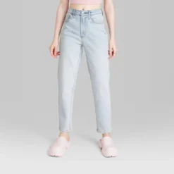 Women's Super-High Rise Tapered Jeans - Wild Fable™ Light Wash