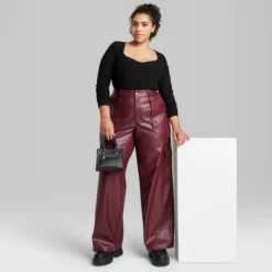 Women's High-Rise Straight Leg Faux Leather Cargo Pants - Wild Fable™ -Selfie Leslie GUEST 45f2e669 18fe 42ef a5c5 6f85d7257550