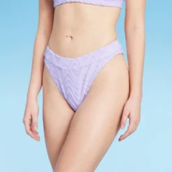 Women's Wavy Terry Textured Mid-Waist Ultra High Leg Cheeky Bikini Bottom - Wild Fable™ Lilac Purple 16 Women's Wavy Terry Textured Mid-Waist Ultra High Leg Cheeky Bikini Bottom - Wild Fable™ Lilac Purple -Selfie Leslie GUEST 4662ba71 55cb 4eb0 87ec 6877d007f114