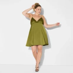 Women's Satin Mini Slip Dress - Wild Fable™ Olive Green 9 Women's Satin Mini Slip Dress - Wild Fable™ Olive Green -Selfie Leslie GUEST 4a3adec5 b2f3 4217 ae35 ba3577f546de