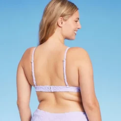 Women's Wavy Terry Textured Triangle Bikini Top - Wild Fable™ Lilac Purple -Selfie Leslie GUEST 51532f42 1302 4d2a adbd c103d738d45c