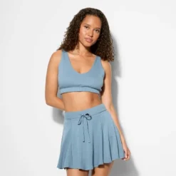 Women's French Terry Slim Fit Deep V-Neck Tank Top - Wild Fable™