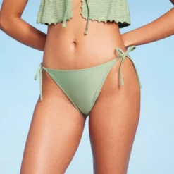 Women's Side-Tie Medium Coverage Bikini Bottom - Wild Fable™ Soft Green -Selfie Leslie GUEST 5336476b d9cf 4c6a 88ea b13487097351