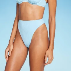 Women's Ribbed High Leg Cheeky High Waist Bikini Bottom - Wild Fable™ -Selfie Leslie GUEST 569ac96d 7688 4bed 93d2 d5e67d784a2c