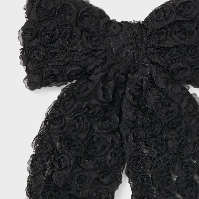 Lace Bow Hair Barrette Clip - Wild Fable™ Black: Fashion Hair Accessory, Polyester And Iron, All Hair Types 4 Lace Bow Hair Barrette Clip - Wild Fable™ Black: Fashion Hair Accessory, Polyester And Iron, All Hair Types - Image 2