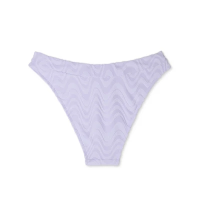 Women's Wavy Terry Textured Mid-Waist Ultra High Leg Cheeky Bikini Bottom - Wild Fable™ Lilac Purple 8 Women's Wavy Terry Textured Mid-Waist Ultra High Leg Cheeky Bikini Bottom - Wild Fable™ Lilac Purple - Image 6